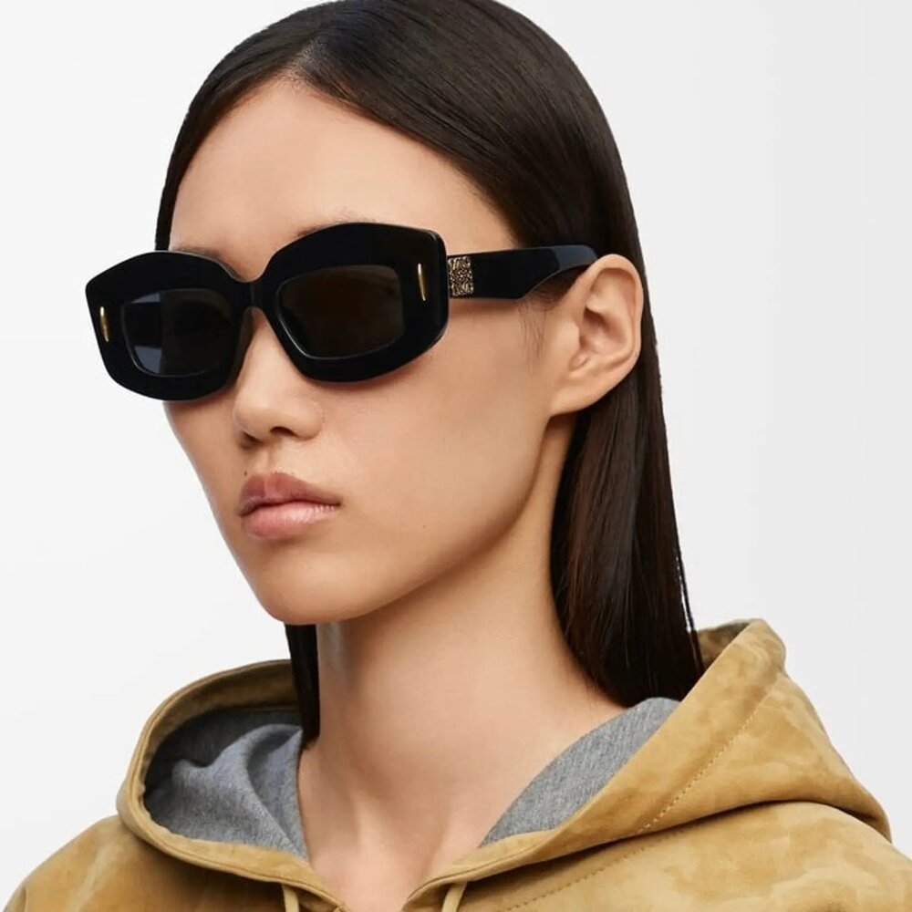 NEW LOEWE SUNGLASSES WOMEN BLACK LOEWE LW40114F 01A